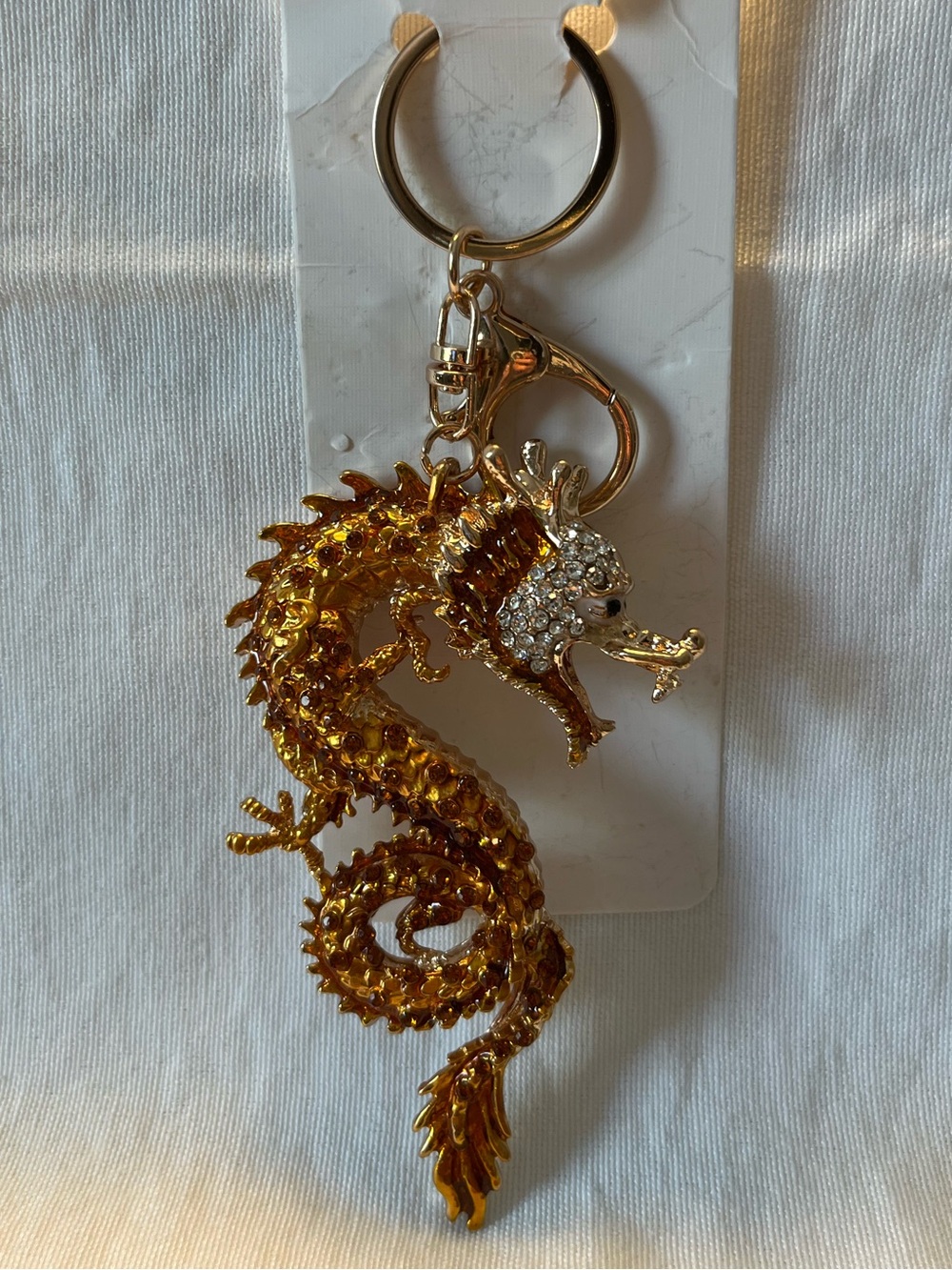 🐉 Gold Tone Dragon Bag Charm
